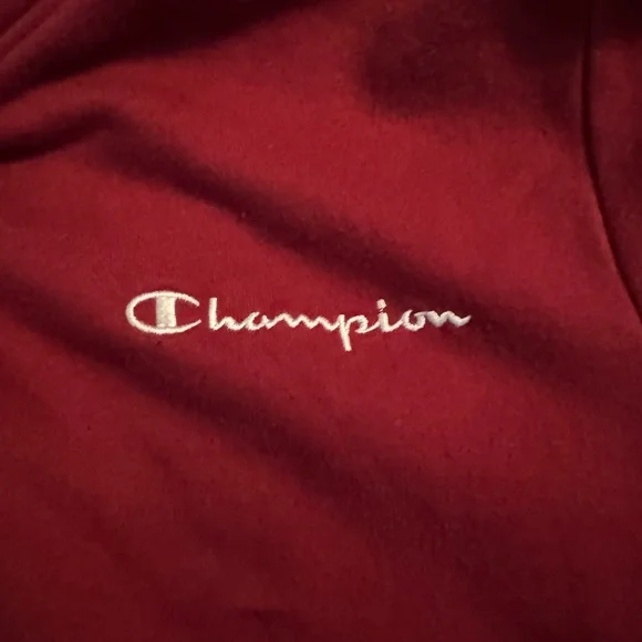 Dark Red Champion Hoodie size large men’s - Picture 2 of 5